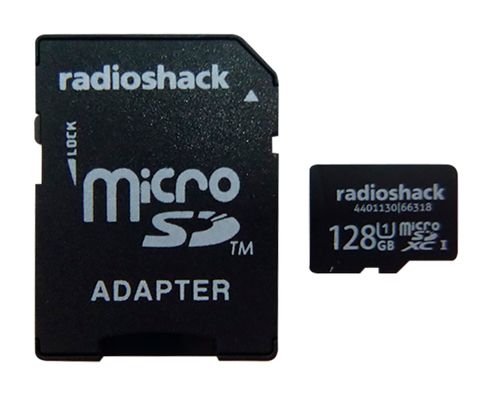 Micro SD con adaptador Radioshack Clase 10 U1 128GB 90MB/s