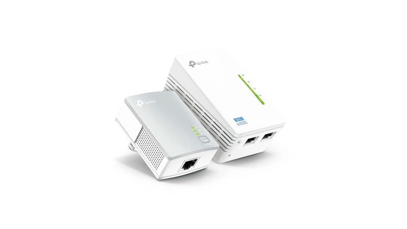 Kit extensor wifi TP-Link Powerline AV600, 2 adaptadores, 300 mbps,  cobertura 300 metros - Coolbox