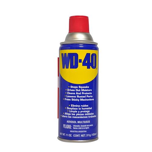 Lubricante multiusos WD40 11oz, aerosol-líquido aerolizado, para partes móviles como ruedas, cadenas y engranajes, protege de la oxidación y corrosión