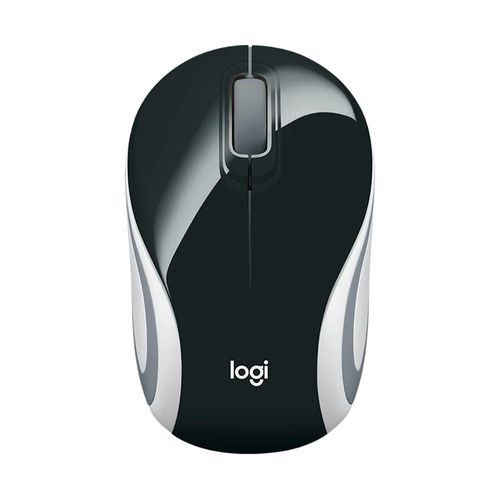 Mouse mini inalámbrico Logitech M187 receptor usb, 1000 dpi, 3 botones, usa pila, negro