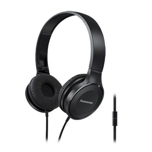 Audífonos on ear con micrófono Panasonic HF100ME almohadillas alcolchadas, conector 3.5 mm, control de llamadas, negro