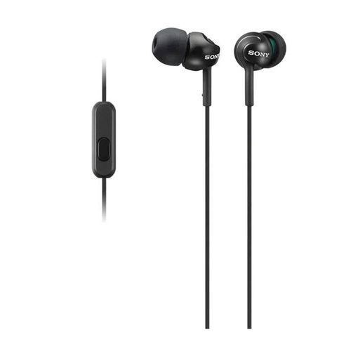 Audífono in ear con micrófono Sony MDREX110AP almohadillas de silicona, conector 3.5 mm, control de llamadas, negro