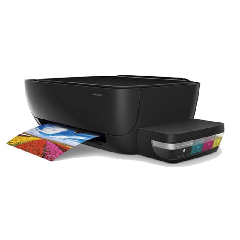 Impresora multifuncional HP Ink Tank 315 con tanques frontal lateral