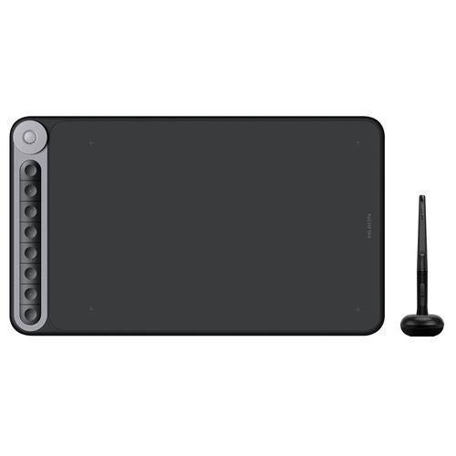 Tableta gráfica Huion Inspiroy Dial, área de trabajo 10.5 x 6.56" + incluye lápiz PW500, negro
