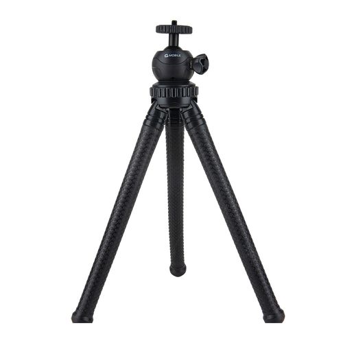 Trípode para cámaras fotográficas, portátil y flexible, compatible con cámaras de acción, carga máx 3kg, negro