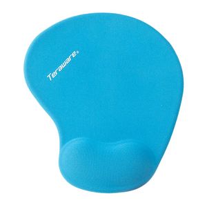 Mouse pad Teraware S, 22cm x 19cm, ergonómico, soporte de muñeca, azul