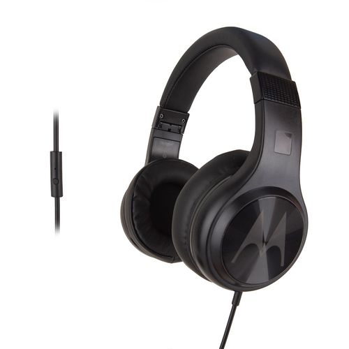 Audífonos on ear con micrófono Motorola Pulse 120 almohadillas acolchadas, conector 3.5 mm, control de llamadas, comandos de voz, negro
