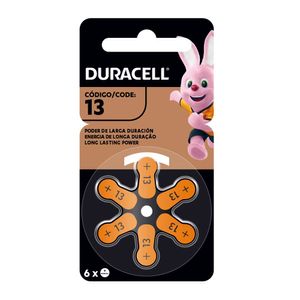 Pilas auditivas Duracell tamaño 13 x6