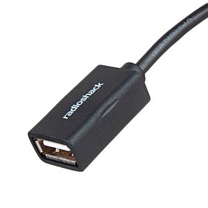 Cable extensión Radioshack de usb 2.0, 1.8 metros, negro