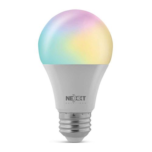 Foco inteligente Nexxt luces multicolor, wi-fi, 9w, tipo de bombilla A19