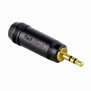 Adaptador para audífonos Radioshack de 1/4" a 1/8", puntas chapadas en oro