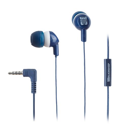 Audífonos in ear con micrófono Black Sheep Alianza Lima almohadillas de silicona, conector 3.5 mm, control de llamadas, azul