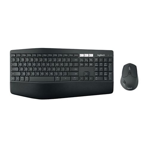 Kit inalámbrico Logitech MK850 teclado y mouse, membrana, bluetooth, usa pilas, negro