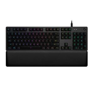 Teclado gaming Logitech G513 Lightsync mecánico, alámbrico, conexión usb, reposa manos, RGB