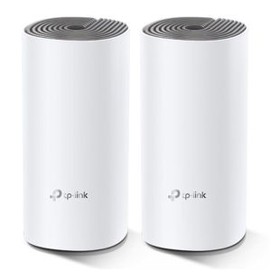 Sistema Wifi Mesh TP-Link Deco E4-2 Ac1200 pack x 2, doble banda, router y acces point, 2 puertos LAN, 2 antenas internas