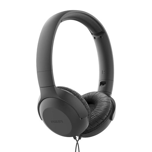 Audífono on ear con micrófono Philips TAUH201 almohadillas acolchadas, conector 3.5 mm, control de música y llamadas, negro