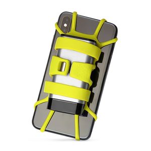 Soporte de celular y power bank Nite Ize ajustable, amarillo