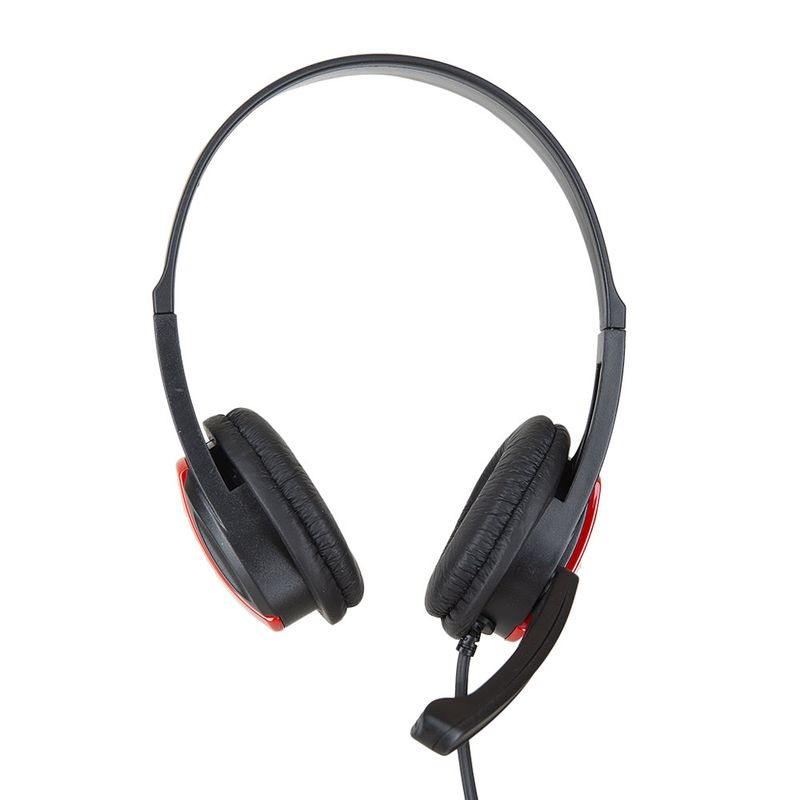 Audífonos Radioshack con micrófono USB sonido estéreo control de volumen negro Dorsal