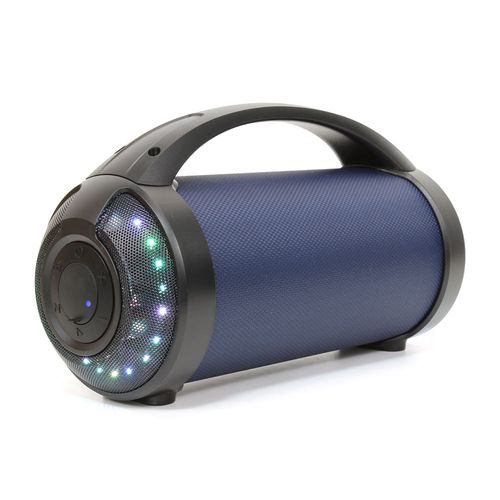 Parlante bluetooth Decibel Carry Tune 2 portátil 8.5W, luces RGB, Radio FM, conexión USB/Aux, Función True Wireless, azul