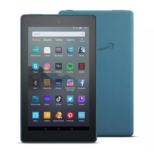 Tablet Amazon Fire 7", 16GB, 1GB ram, cámara principal 2MP, frontal 2MP, MediaTek 8163, hasta 7 horas, Android, azul