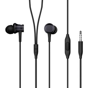 Audífonos in ear con micrófono Xiaomi Mi Basic Matte conector 3.5 mm, control de música y llamada negro