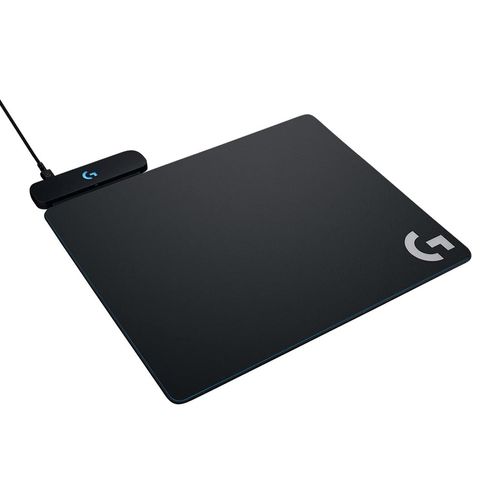 Mouse pad Logitech Powerplay Lightspeed con carga inalámbrica M, 34.4cm x 32.1cm, antideslizante, RGB