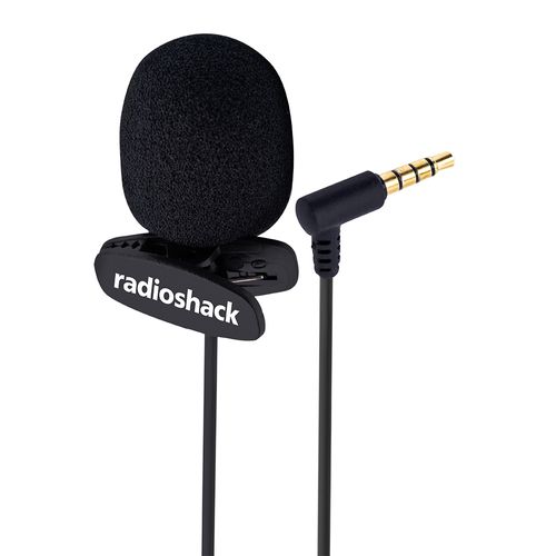 Micrófono de solapa Radioshack omnidireccional 3.5 mm, cable 1.5 metros