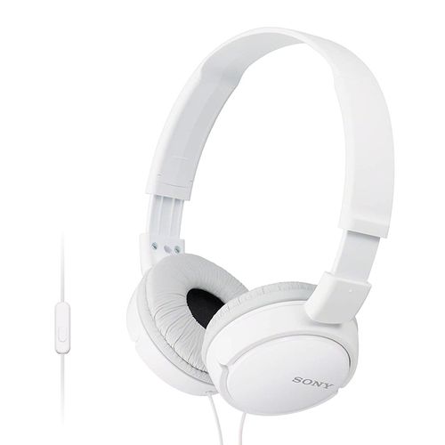 Audífono on ear con micrófono Sony MDR-ZX110AP almohadillas acolchadas, conector 3.5 mm, control de llamadas, blanco