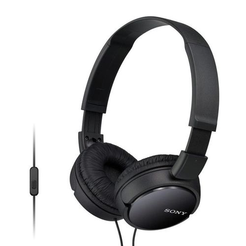 Audífono on ear con micrófono Sony MDR-ZX110AP almohadillas acolchadas, conector 3.5 mm, control de llamadas, negro