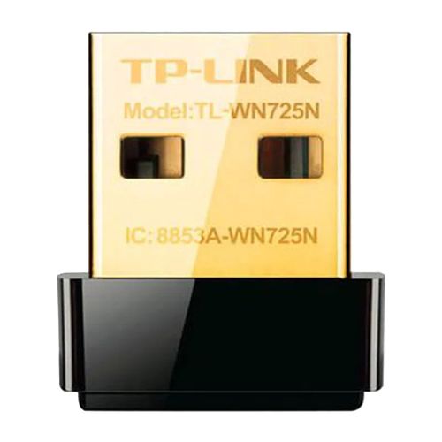 Adaptador de red TP-Link TL-WN725N mini, inalámbrico, frecuencia 2.4 GHz, conexión usb 2.0, 150 mbps