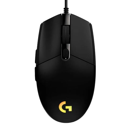 Mouse gamer alámbrico Logitech G G203 Lightsync, conexión usb, 8000 dpi, 6 botones, luces RGB, negro