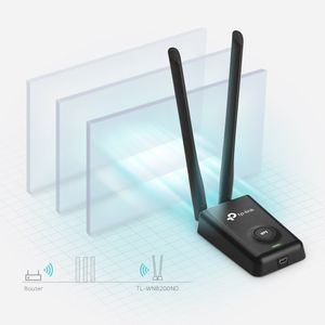 Adaptador de red TP-Link TL-WN8200ND inalámbrico, conexión mini usb, frecuencia 2.4 GHz, 300 mbps, 2 antenas