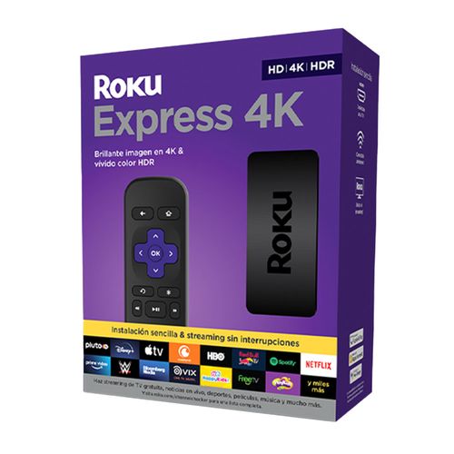 Convertidor a Smart TV Roku Express 4K 2021, HDR transmisión inalámbrica, control remoto simple, incluye cable HDMI premium