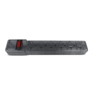 Supresor de pico con switch Teraware, 6 tomas universales, Ac 220V, 10A, 90 cm, negro