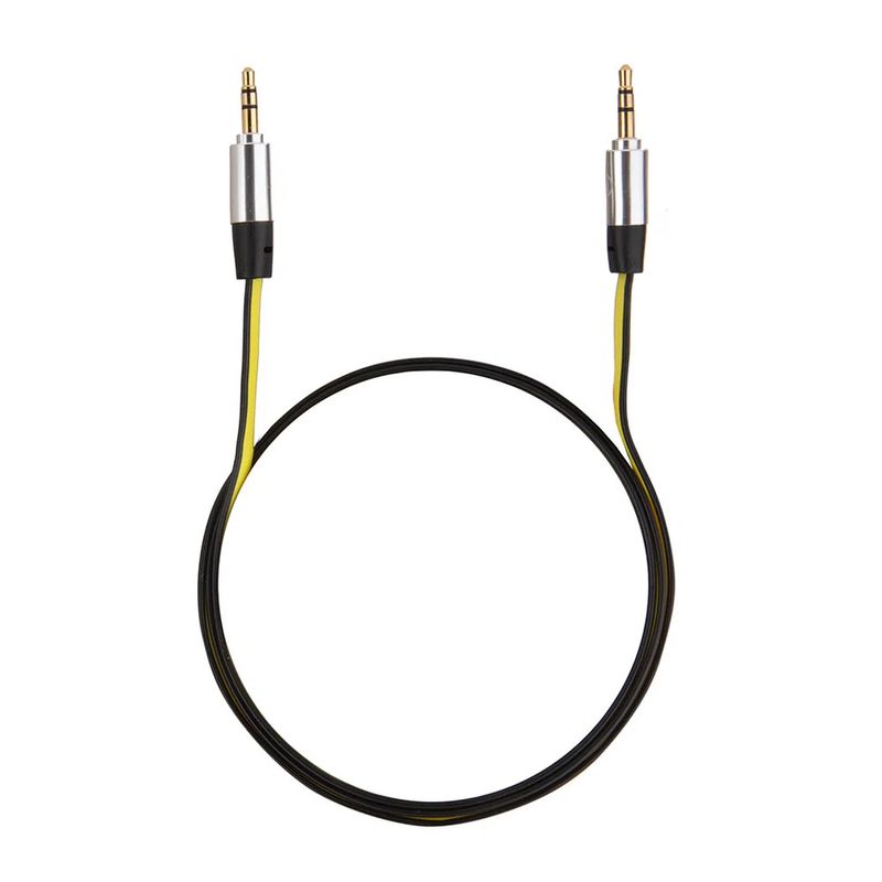 Cable jack 3.5 mm Radioshack plano 1.8 m, amarillo, ángulo frontal
