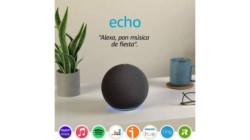 Echo 4Ta Grande Alexa Parlante Inteligente Negro