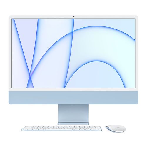 iMac Apple 24" pantalla retina 4.5K, M1 8-core CPU, 7-core GPU, 256GB ssd, 8GB ram, macOS, azul