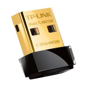 Adaptador de red TP-Link TL-WN725N mini, inalámbrico, frecuencia 2.4 GHz, conexión usb 2.0, 150 mbps
