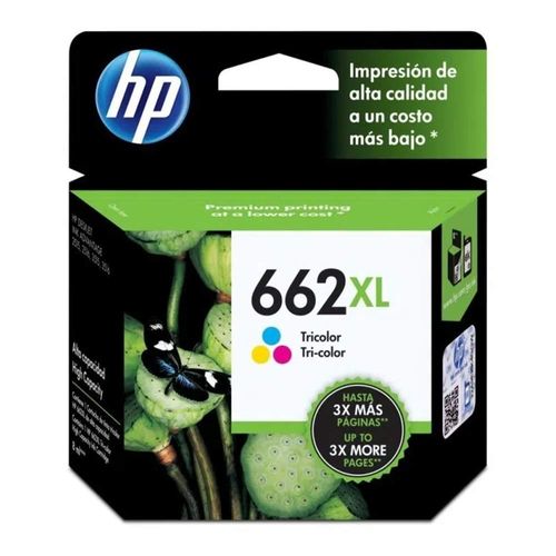 Cartucho de tinta HP 662 XL Advantage tricolor rinde 300 páginas