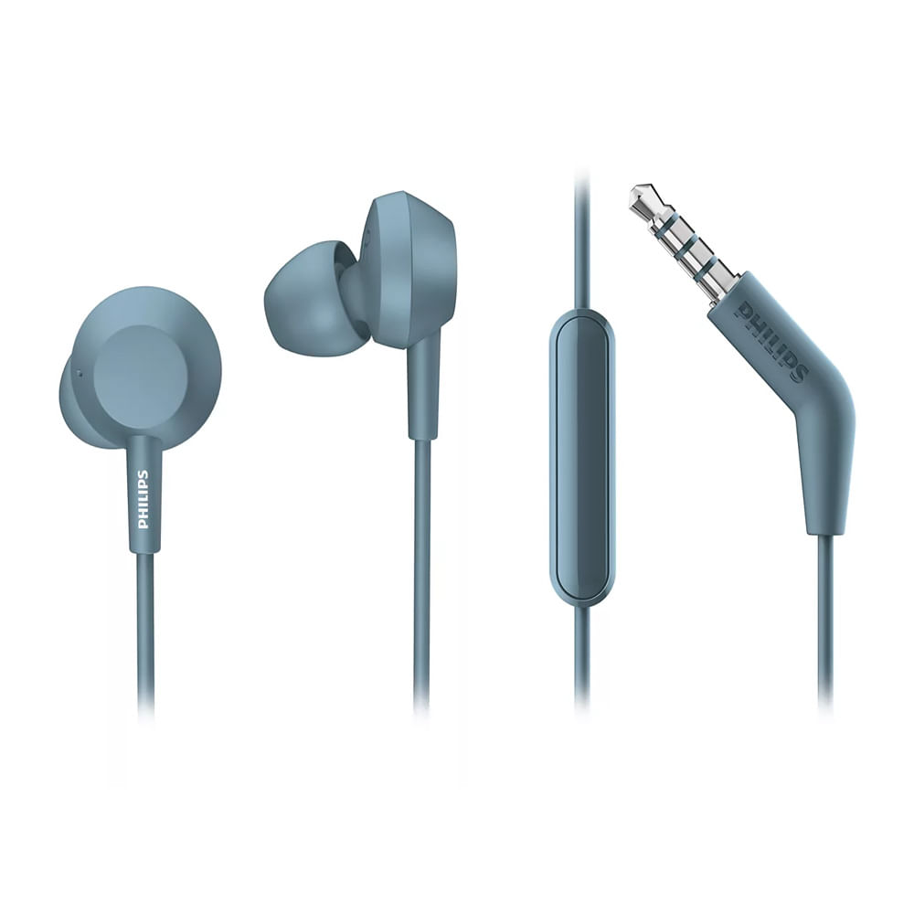Audífonos in ear con micrófono Radioshack cable plano, conector 3.5 mm,  control de música y llamadas, negro