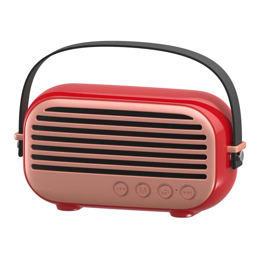 Parlante bluetooth Coolbox Classy con asa, máx. 3 horas, rojo
