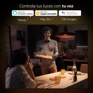 Foco inteligente Philips Hue Filamento Globo G93 luz amarilla, wifi, 7w, tipo de bombilla E27, zigbee y bluetooth