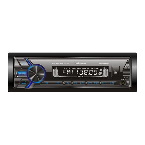 Autoradio Bowmann DS-2800BT 50W x 4, bluetooth, radio FM/USB x2/SD, luces 7 colores