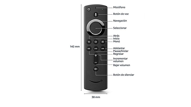 Convertidor a smart TV  Fire TV Stick Full HD, control de