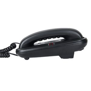 Teléfono fijo Radioshack básico, curvo, indicador led, negro