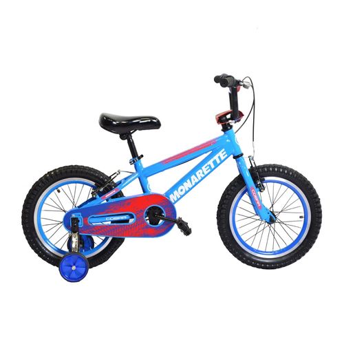 Bicicleta para niños Monarette Cobra aro 16", azul y rojo
