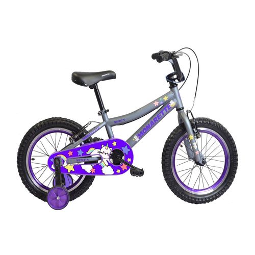 Bicicleta para niñas Monarette Spicy aro 16", gris y morado
