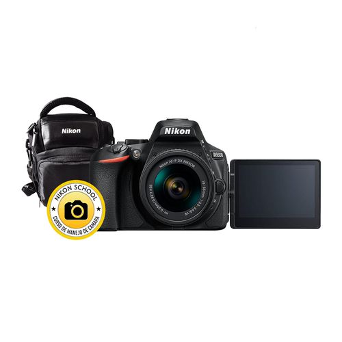 Cámara Nikon D5600 18-55mm VR, 24.2MP, ISO 100- 25,600, 5 FPS +Estuche + SD 32GB