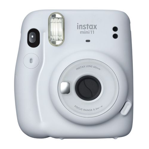 Cámara instantánea Fujifilm Instax mini 11 enfoque automático, lente 60mm, blanco hielo