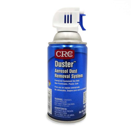 Aire comprimido CRC Duster 04963, 8 onz, antiflamable, elimina la suciedad y el polvo
